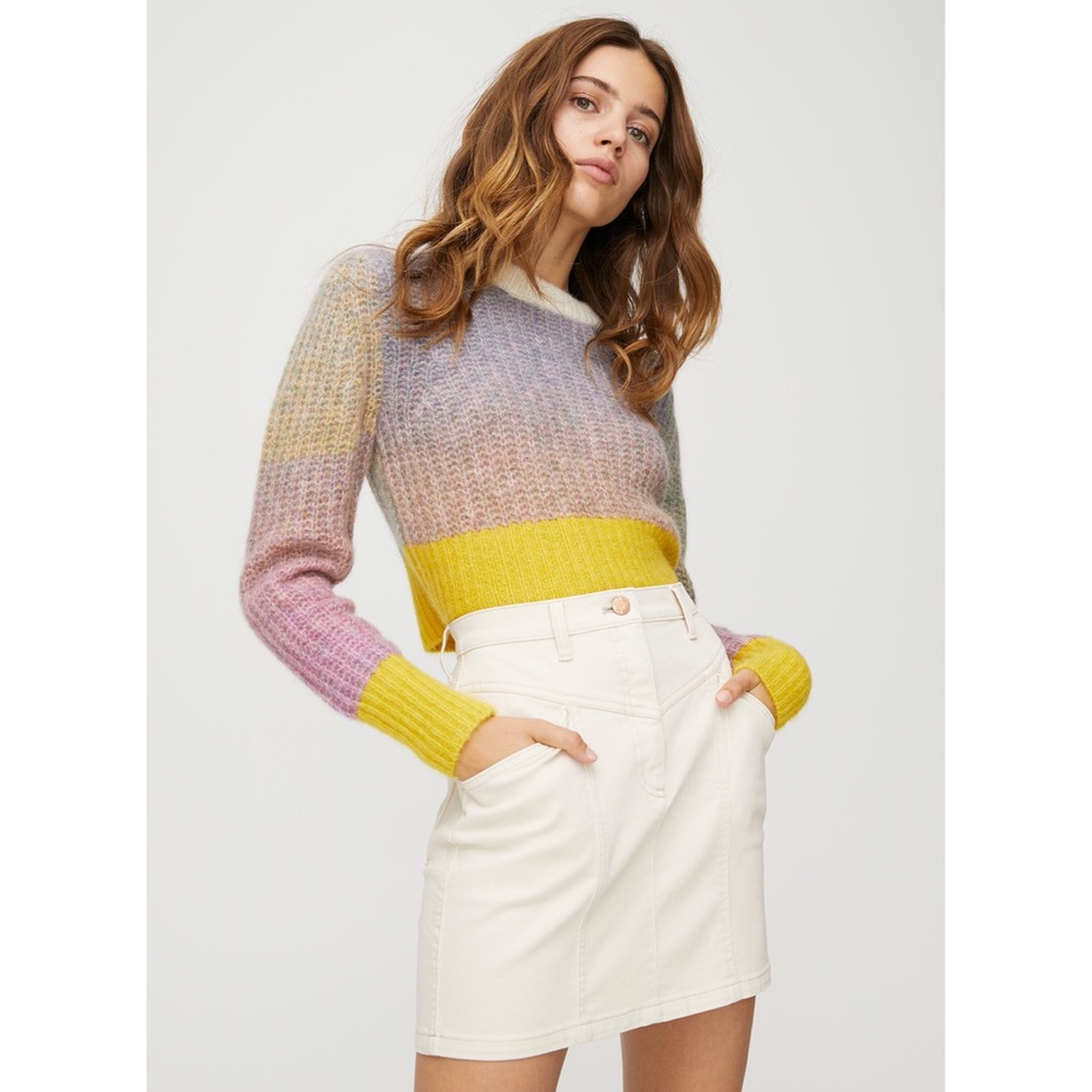 NWT Wilfred Free Laney Sweater in Rainbow Melange